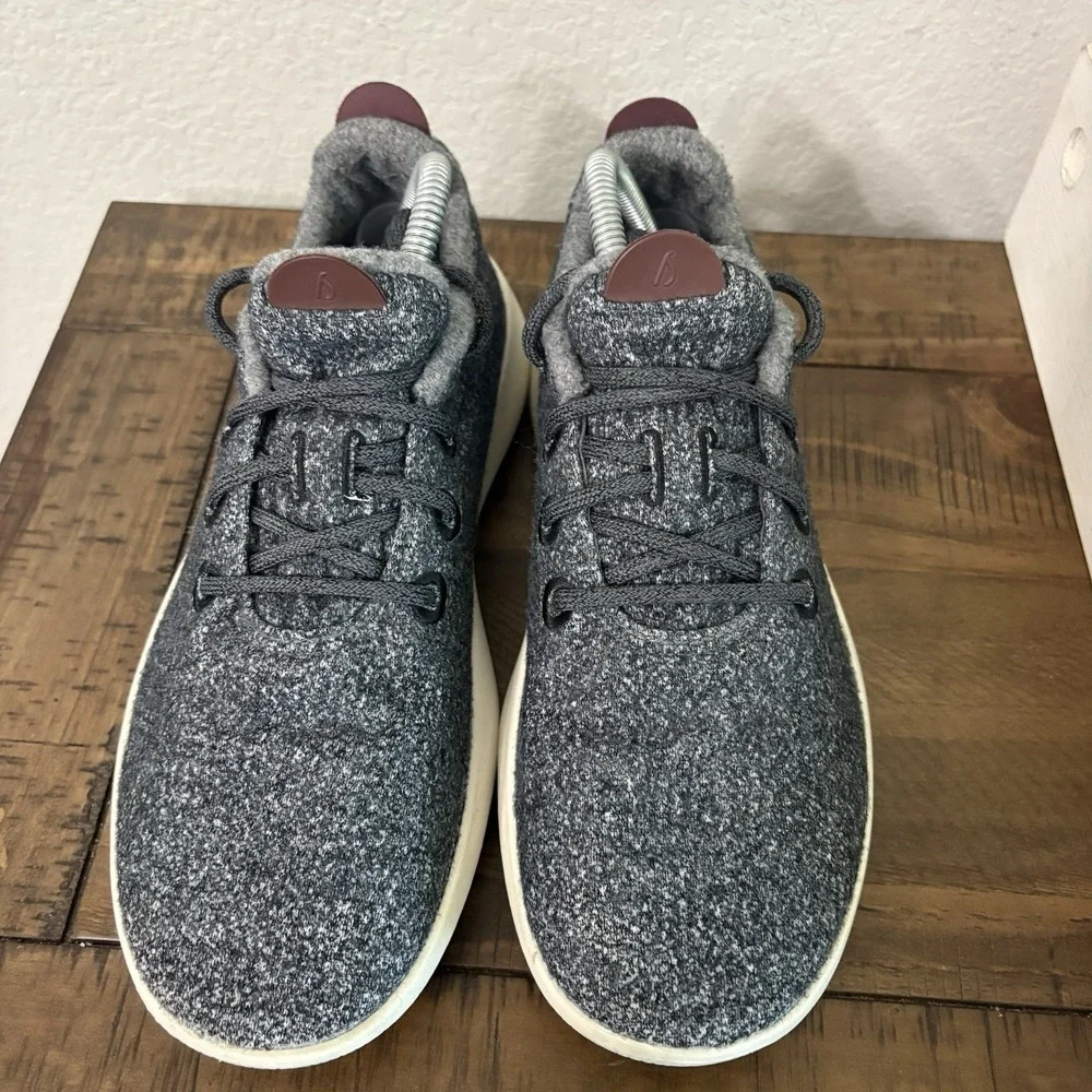 Allbirds Mens WRM Wool Runner Mizzle Sneakers Size 9 Gray Low Top Lace Up Shoes